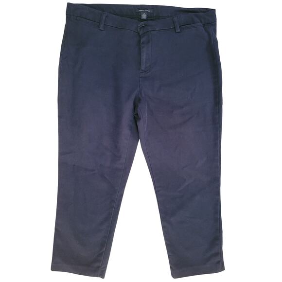 Tommy Hilfiger Navy Capri Pants 4 Pockets Sz 14 - Picture 2 of 4